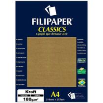 Papel Kraft A4 180g Natural com 20 Folhas - Filiperson