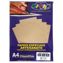 Papel Kraft A4 Madeira 180g Off Paper 50 Folhas