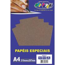 Papel KRAFT Folha KRAFT Natural A4 180G - Pacote com 50 Unidades