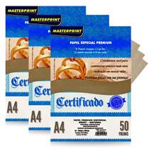 Papel Kraft Natural A4 180g 150 Folhas Marrom Ecológico Ideal para Certificado Convites Tags Envelopes Cartões - Masterprint