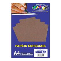 Papel Kraft Natural Linho A4 50 Folhas - Off Paper