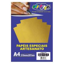 Papel Lamicote 250g A4 10fls Ouro Off Paper - OFF PAPER INDUSTRIA