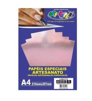 Papel Lamicote A4 250g 10fls Convites Letras 3d Rose Gold