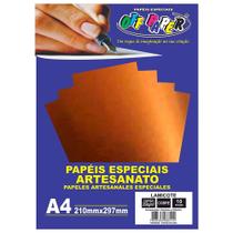 Papel Lamicote A4 250g Cobre Off Paper - 10 Folhas