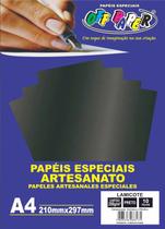 Papel Lamicote A4 250g Preto 10 Folhas Off Paper Artesanato