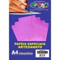 Papel Lamicote A4 250g Rose Gold Off Paper - 10 Folhas