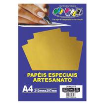 Papel Lamicote Ouro A4 250g 10 Fls Papel Lamicote Ouro A4 250g 10 Fls