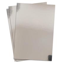 Papel Lamicote Prata Brilhante A4 250g 10 Folhas Off Paper
