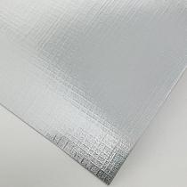 Papel Laminada 30x30cm 180 gramas Texturizado Telado Prata Lamicote - 5 Folhas