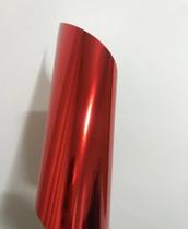 Papel Laminada 30x30cm 180 gramas Vermelho Lamicote - 5 Folhas - Metallik