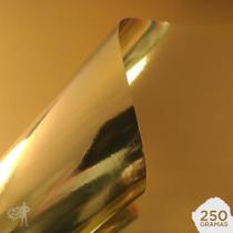 Papel Laminado Lamicote 250G A4 (Dourado) 10 Folhas
