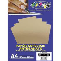 Papel Laminado Lamicote A4 250G Ouro Pacote com 10