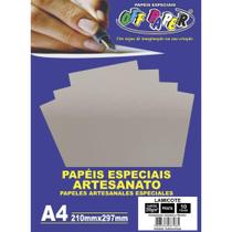 Papel Laminado Lamicote A4 250G Prata Pacote com 10