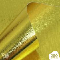 Papel Laminado Lamicote Telado 250g A4 (dourado) 20 Folhas