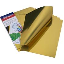 Papel Laminado Ouro 210X297MM 250G PCT com 10 Papel Laminado Ouro 210X297MM 250G PCT com 10