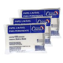 Papel Lavável para Permanente Enrolar Cachear Cabelos Crespos e Afros 300 Und Papel Lavável para Permanente Enrolar Cachear Cabelos Crespos e Afros 300 Und