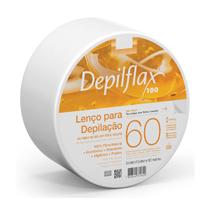 Papel Lenço Descartável Depilação Depilflax Rolo 60m Falso Tecido Depilatório