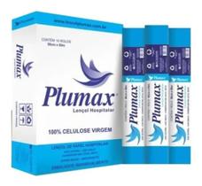 Papel Lençol 100% Celulose - 50 X 50 - Plumax - Caixa Com 10