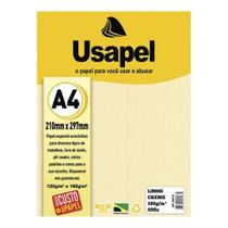 Papel linho a4 180g c/ 50 folhas cor creme - usapel
