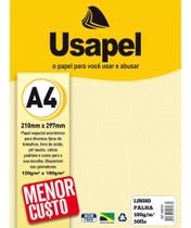 Papel Linho A4 Palha 180g Pct 50Fls Usapel