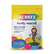 Papel machê massa semipronta para modelagem 100 gramas