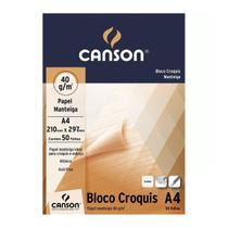 Papel manteiga A4 40g Canson Bloco Croquis com 50 folhas