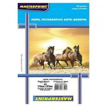 Papel Masterprint Foto Glossy Auto Adesivo 130G/M A4-20Fls Der 4