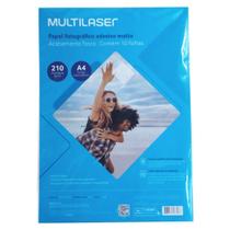 Papel Matte Adesivo A4 210 g/m² 10 folhas PE007 - Multilaser