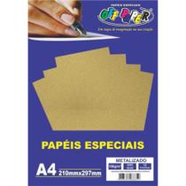 Papel Metalizado A4 150G Ouro Velho C/ 15Fls Off Paper