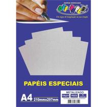 Papel Metalizado A4 150G Prata C/ 15Fls Off Paper