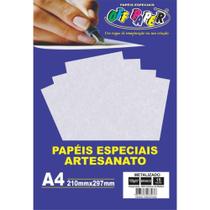 Papel Metalizado Branco 150g Com 15 Folhas Off Paper