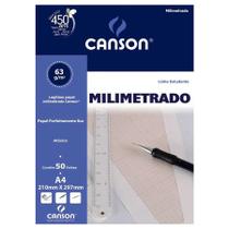 Papel Milimetrado em Bloco Estudante A4 50Folhas 63GM2 CANSON