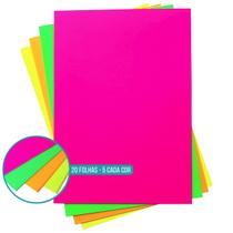 Papel mix 4 cores neon 180g a4 20 fls