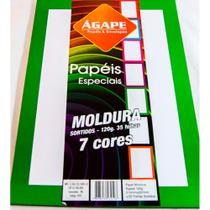 Papel Moldura Sortidos 120g A4 com 35 Folhas em 7 Cores Vibrantes Papel Moldura Sortidos 120g A4 com 35 Folhas em 7 Cores Vibrantes