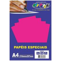 Papel Neon 20 fls 180 gramas pink Off Paper