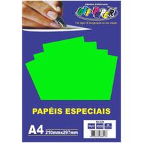 Papel Neon 20 fls 180 gramas verde Off Paper