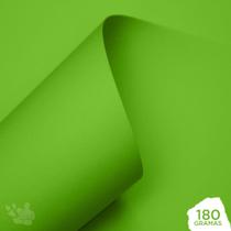 Papel Neon Plus 180g A4 (verde) 10 Folhas