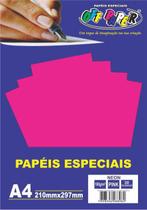 Papel Neon Rosa Pink A4 180 gramas Off Paper - 20 Folhas
