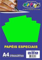 Papel Neon Verde A4 180 gramas Off Paper - 20 Folhas