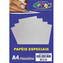 Papel Off Paper Especial A4 Metalizado Prata 150Gr 15 Folhas