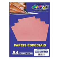 Papel Off Paper Metalizado A4 150g 15fls Rosa