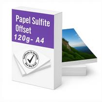 Papel Offset 120g A4 Qualidade Premium Brancura 250 500 1000 Folhas