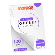 Papel Offset 120g Colegial 175x235mm Branco Marpax 100 fls