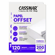 Papel Offset 120g universitário 180x260mm 200Fls Papel Offset 120g universitário 180x260mm 200Fls