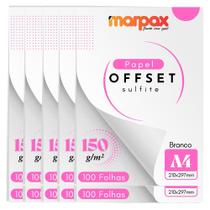 Papel Offset 150g A4 210x297mm Branco Marpax 1000 fls