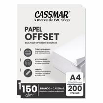 Papel Offset 150g A4 210x297mm Cor Branco 200fls