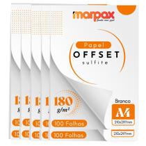 Papel Offset 180g A4 210x297mm Branco Marpax 1000 fls