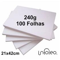 Papel Offset 21x42cm 240g Branco Falso A3 - 100 Folhas