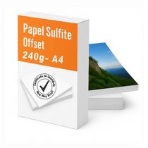 Papel Offset 240g A4 Qualidade Premium Brancura 250 500 1000 Folhas