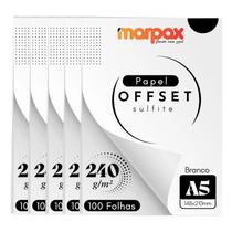 Papel Offset 240g A5 148x210mm Branco Marpax 500 fls